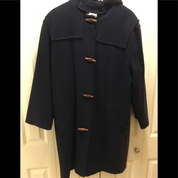 L.L. Bean Navy Blue Duffle Coat Women’s XL - Picture 6 of 6
